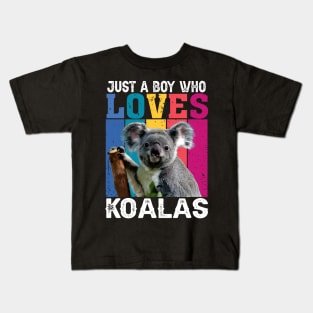 Just A Boy Who Loves Koalas Whispers, Tee Triumph Extravaganza Kids T-Shirt